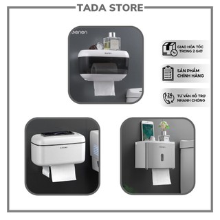 Hộp giấy vệ sinh đa năng dán tường, hộp đựng khăn giấy cao cấp tadastore, hộp ecoco e2009 xám