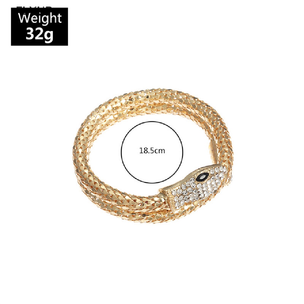 Vòng Tay Dây Xích Đính Đá Zircon Hình Rắn Phong Cách Bohemian Dễ Thương