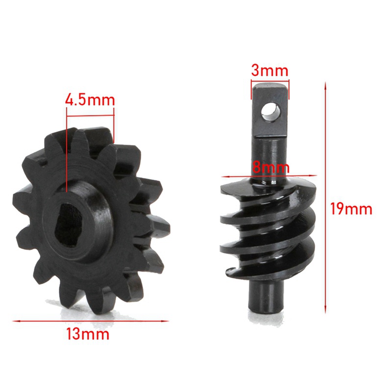 Trục Bánh Răng Kim Loại Trước / Sau Thay Thế Chuyên Dụng Cho Xe Điều Khiển Từ Xa Axial SCX24 AXI90081 Deadbolt 1 / 24 Crawler (13T)