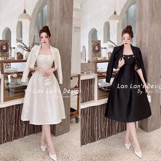 SET ĐẦM MIDI HAI DÂY KÈM KHOÁC