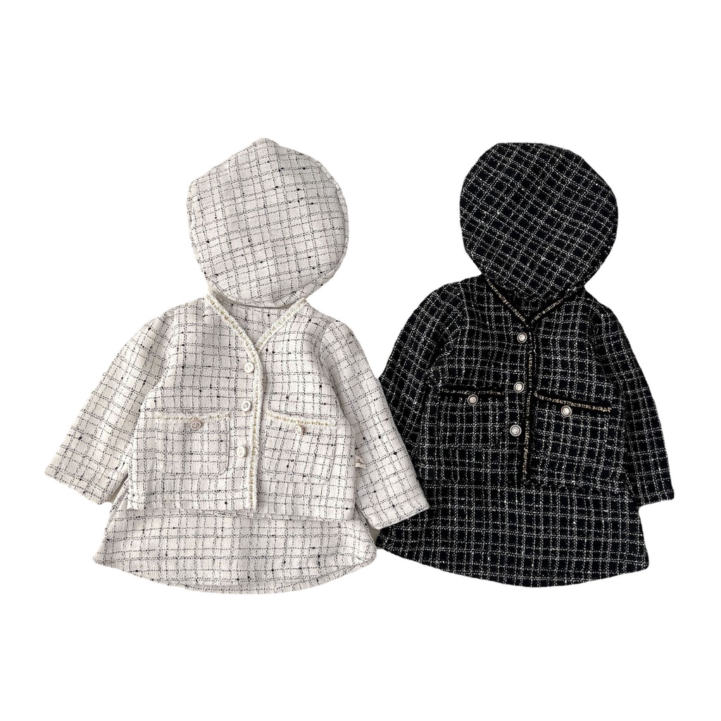 Bộ Áo Và Chân Váy Ba Món Phong Cách Retro Thời Trang Mùa Xuân 2023 Cho Bé Gái O6DJ