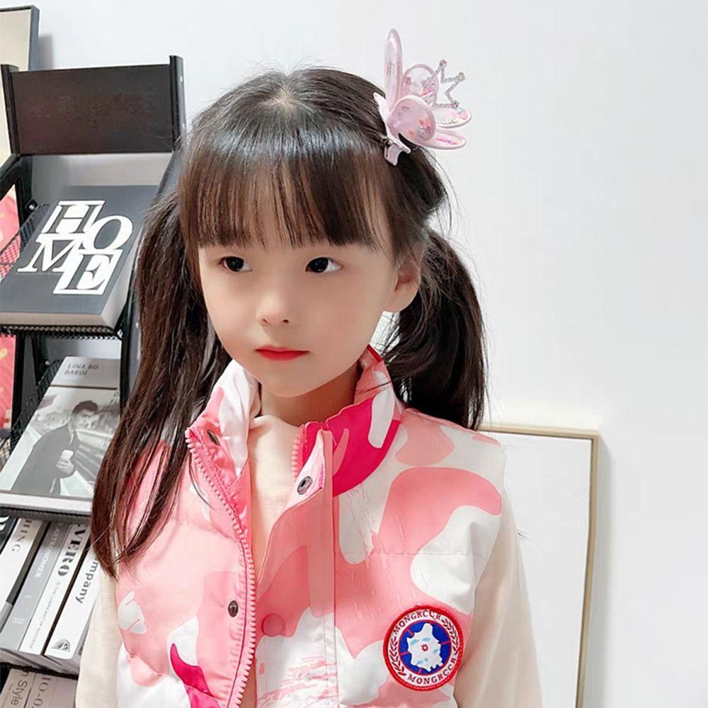 Kẹp Tóc Vải Gạc Hình Thỏ Hoạt Hình Đội Vương Miện Ngọt Ngào Cho Bé Gái|Kẹp Tóc