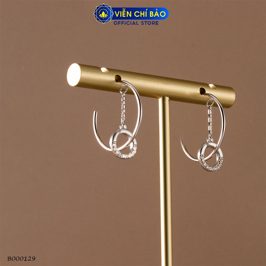 Bông tai Flora chất liệu bạc Thái 925 thời trang phụ kiện trang sức nữ Viễn Chí Bảo B000129