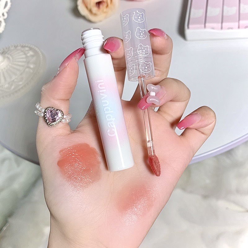 ✨✨Son Kem Hiệu Ứng Gương Ánh Ngọc Trai Màu Trà Sữa Thương Hiệu Cappuvin