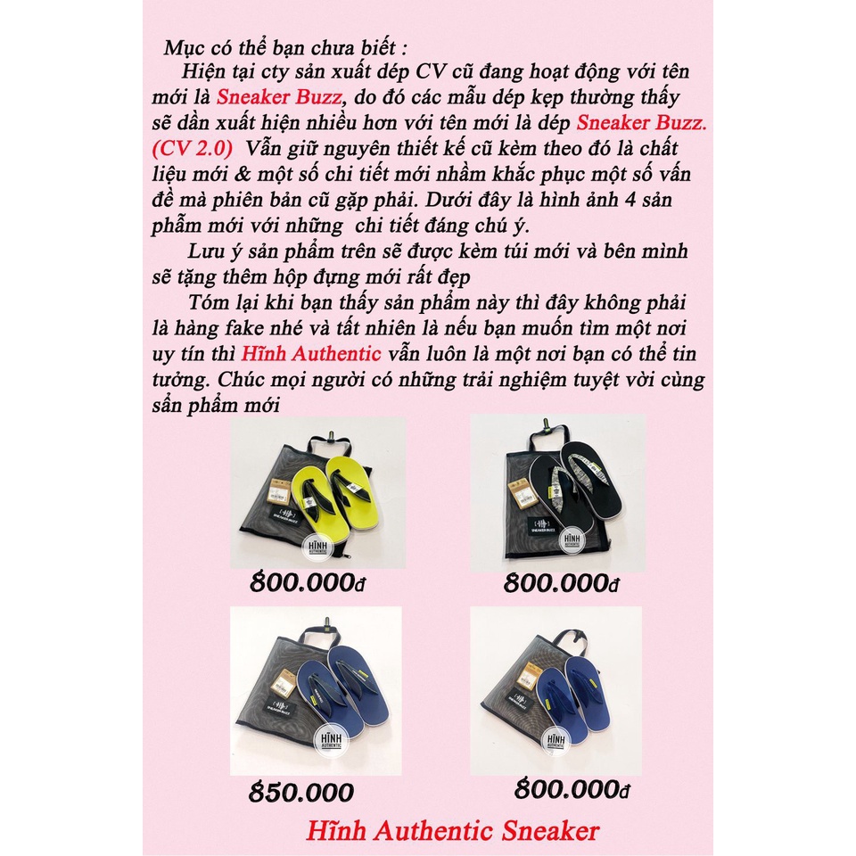 New - Dép Sneaker Buzz đen quai đen  chính hãng - 1SB0004B