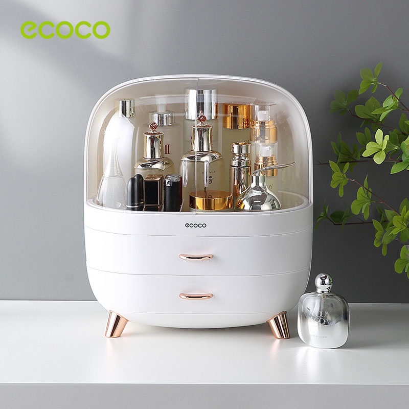 Hộp đựng mỹ phẩm bằng nhựa thiết kế chia nhiều ngăn cao cấp tiện lợi ,Kệ ecoco - Lỗi 1 đổi 1
