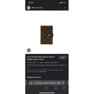 Ví Louis Vuitton French wallet auth