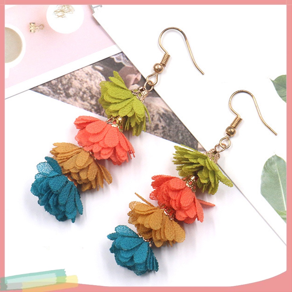 Hoa tai thiết kế phối tua kiểu Bohemian cho nữ