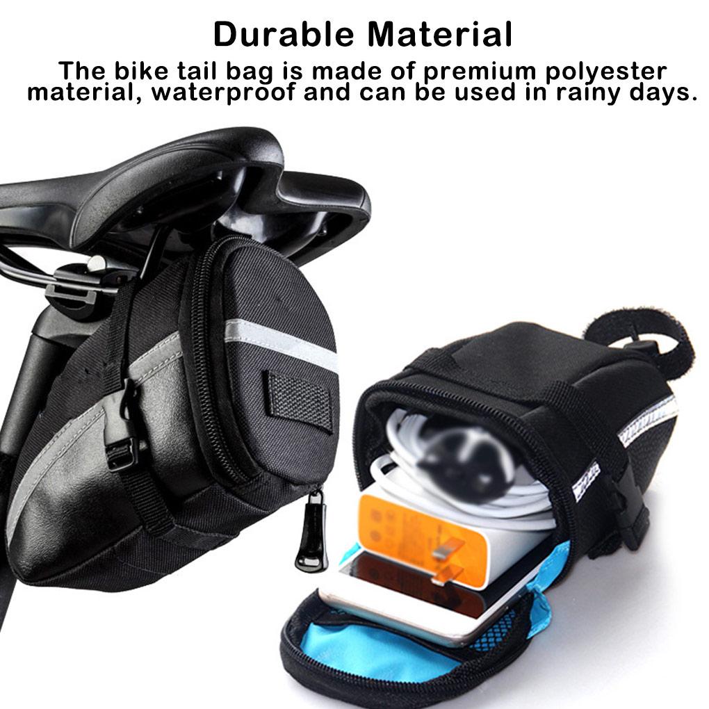 Túi Đựng Đồ Gắn Yên Sau Xe Đạp Họa Tiết Kẻ Sọc Phản Quang Chịu Được Sức Nặng Tiện Dụng