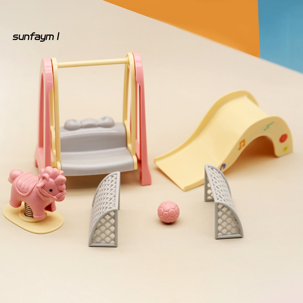 1 Set Mô Hình Xích Đu Đồ Chơi Bằng Nhựa Không Phai Màu Trang Trí Nhà Búp Bê