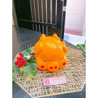(19x16x14cm - xả kho) Heo đất Thiên Thần ngủ, hàng sơn bóng mịn, hình vẽ tay sắc nét, ship hoả tốc HCM