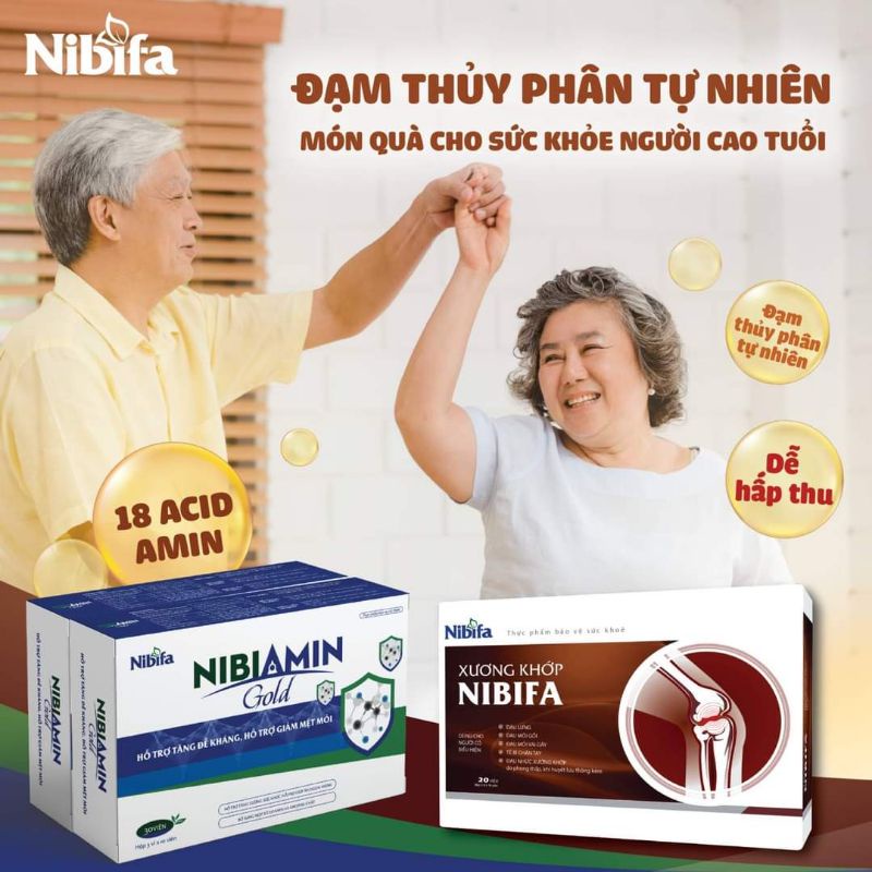 Viên uống Đạm thủy phân NIBIAMIN GOLD, tăng đề kháng, tăng cường sức khỏe giúp ăn ngon ngủ ngon