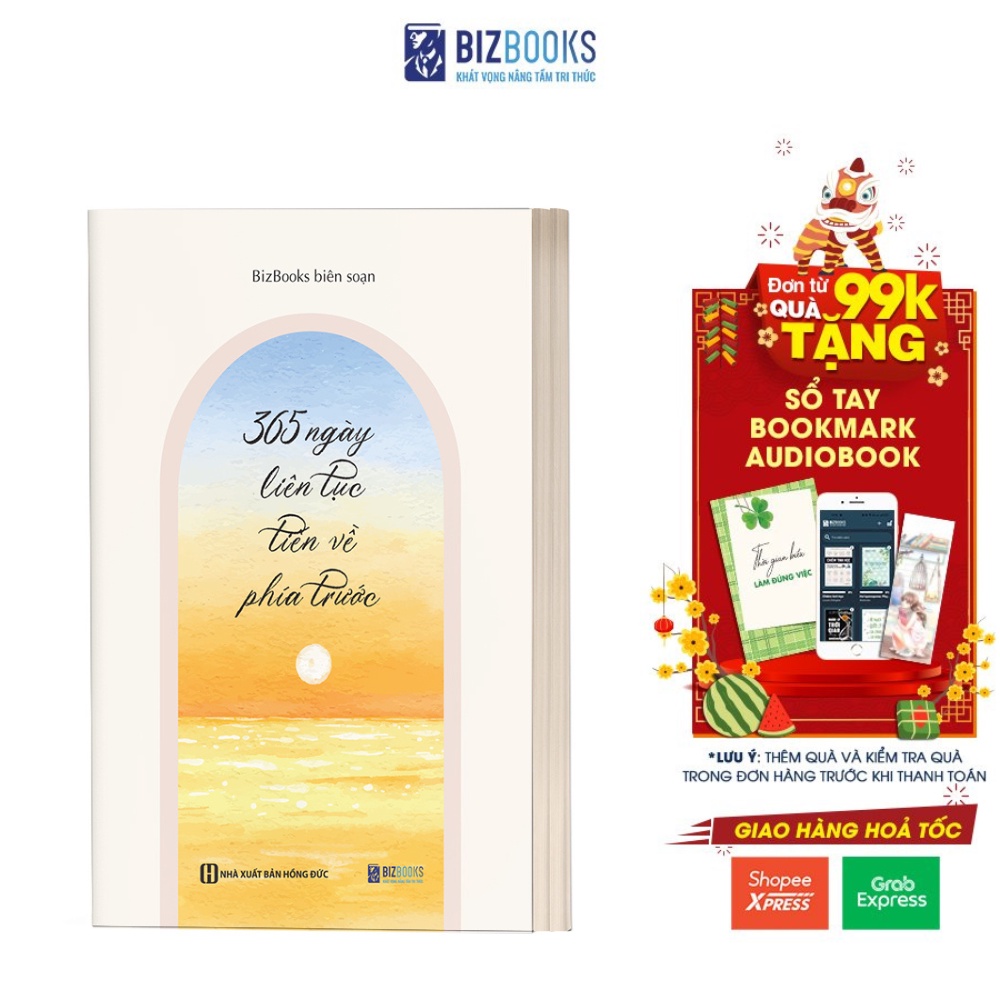 Sách - 365 Ngày Liên Tục Tiến Về Phía Trước - Phát triển bản thân mỗi ngày - Bizbooks Tặng Sổ tay kèm Bookmark