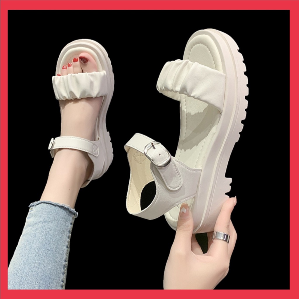Dép Quai Hậu Sandal Nhún Sang Chảnh Cực Êm Chân Đế PU Siêu Nhẹ