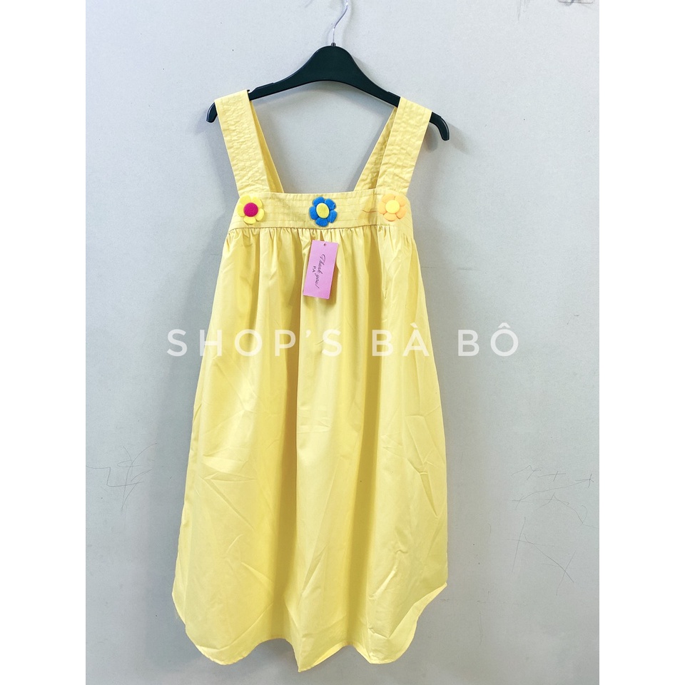 Đầm nữ hai dây bản to, form rộng chất thô dày dặn, đầm form đẹp mặc nhà, mặc đi chơi xuất sắc