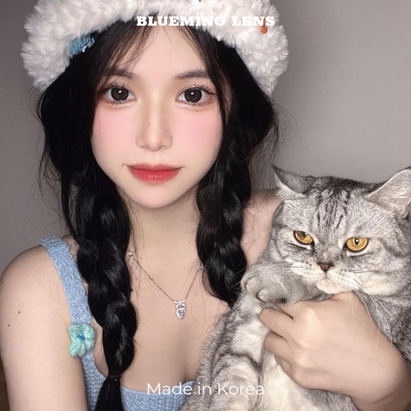 Lens mắt Black kính áp tròng đen tự nhiên, đủ size có giãn