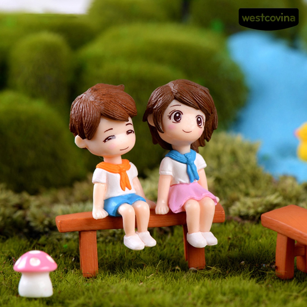 [WEST]⚘Đồ trang trí Băng Ghế Công Viên Bé Trai Bé Gái Mini Trang Trí Tiểu Cảnh DIY
