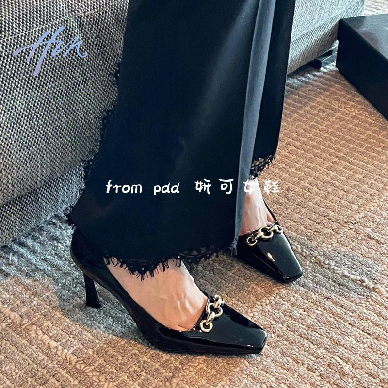 Giày Cao Gót Mũi Vuông Thiết Kế Mới 2022 Quyến Rũ Thời Trang Dành Cho Nữ
