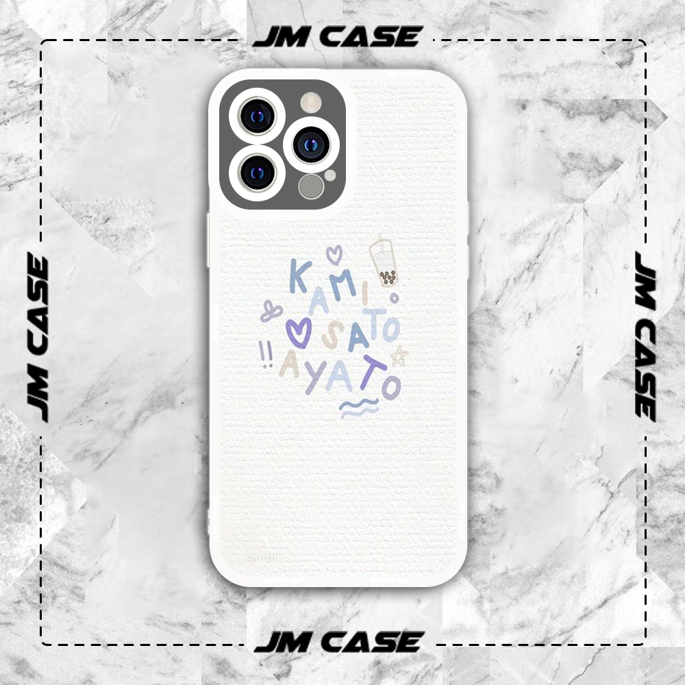 Ốp lưng iphone samsung xiaomi oppo cạnh vuông JMCase Kamisato Ayato Genshin Impact Anime Game