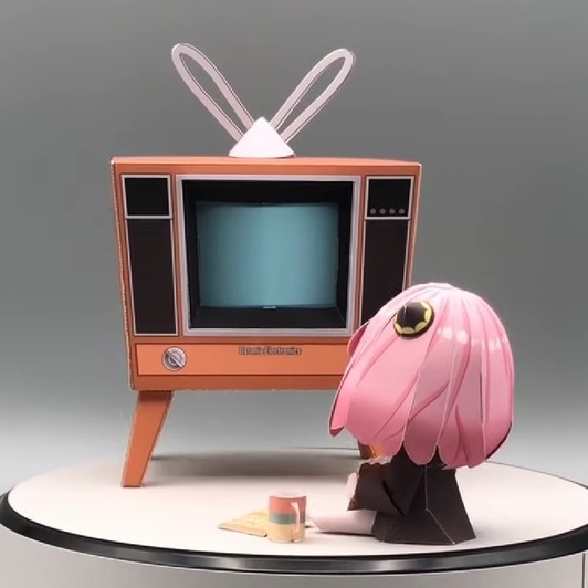 Mô hình Anime SPY x FAMILY - ANYA xem TV 2 biểu cảm