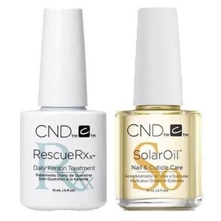 Bộ đôi dưỡng móng thần thánh CND Solar Oil và Rescue RXx (15ml)