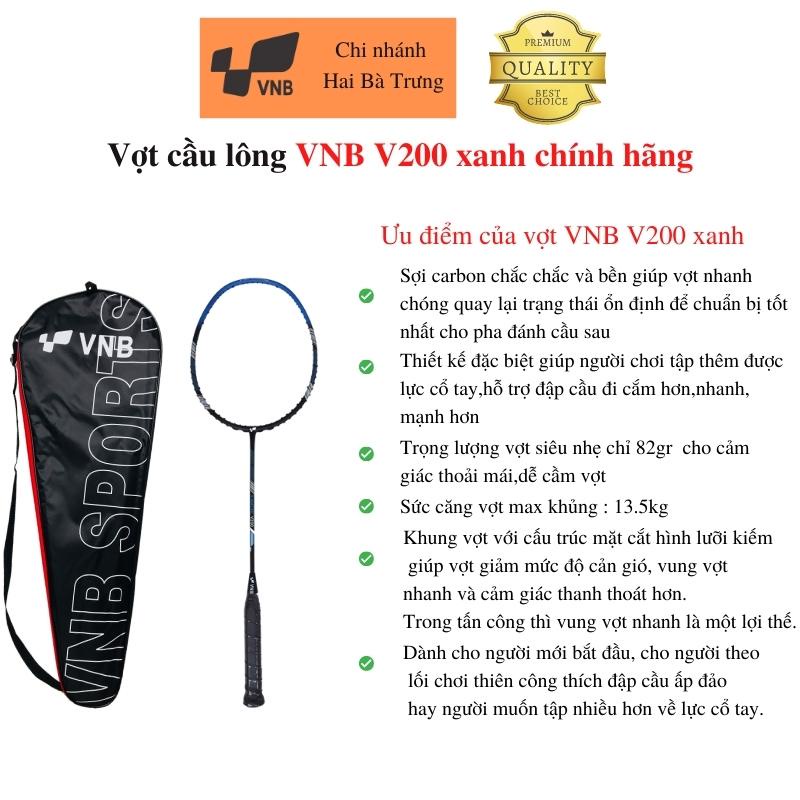 Vợt cầu lông VNB V200 Xanh chính hãng