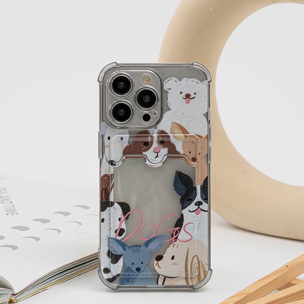 Ốp Điện Thoại TPU Dẻo Họa Tiết Hoạt Hình Chó Mèo Dễ Thương Chống Sốc Cho IPhone 11 12 13 14 Pro Max 14 Plus