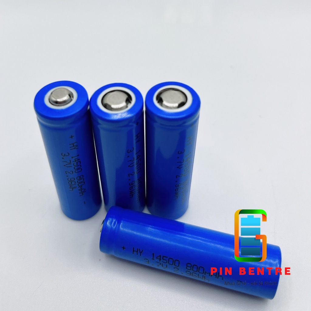 Pin Lithium 14500 3.7V dung lượng 800mAh đầu nhọn và đầu bằng