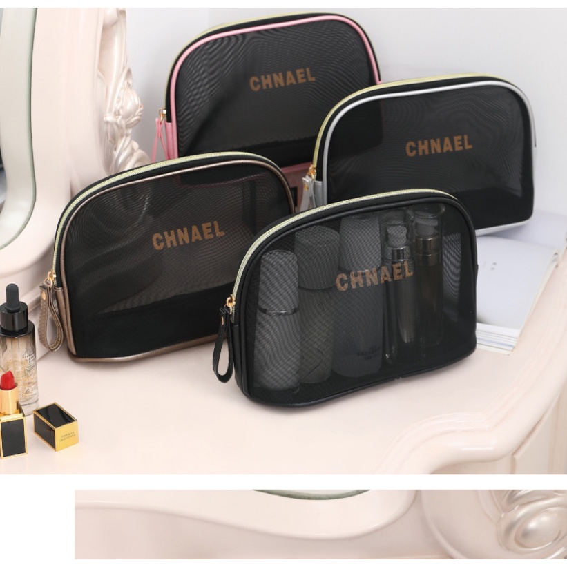 Túi Đựng Đồ Trang Điểm Trong Suốt Sức Chứa Lớn Tiện Dụng Khi Đi Du Lịch