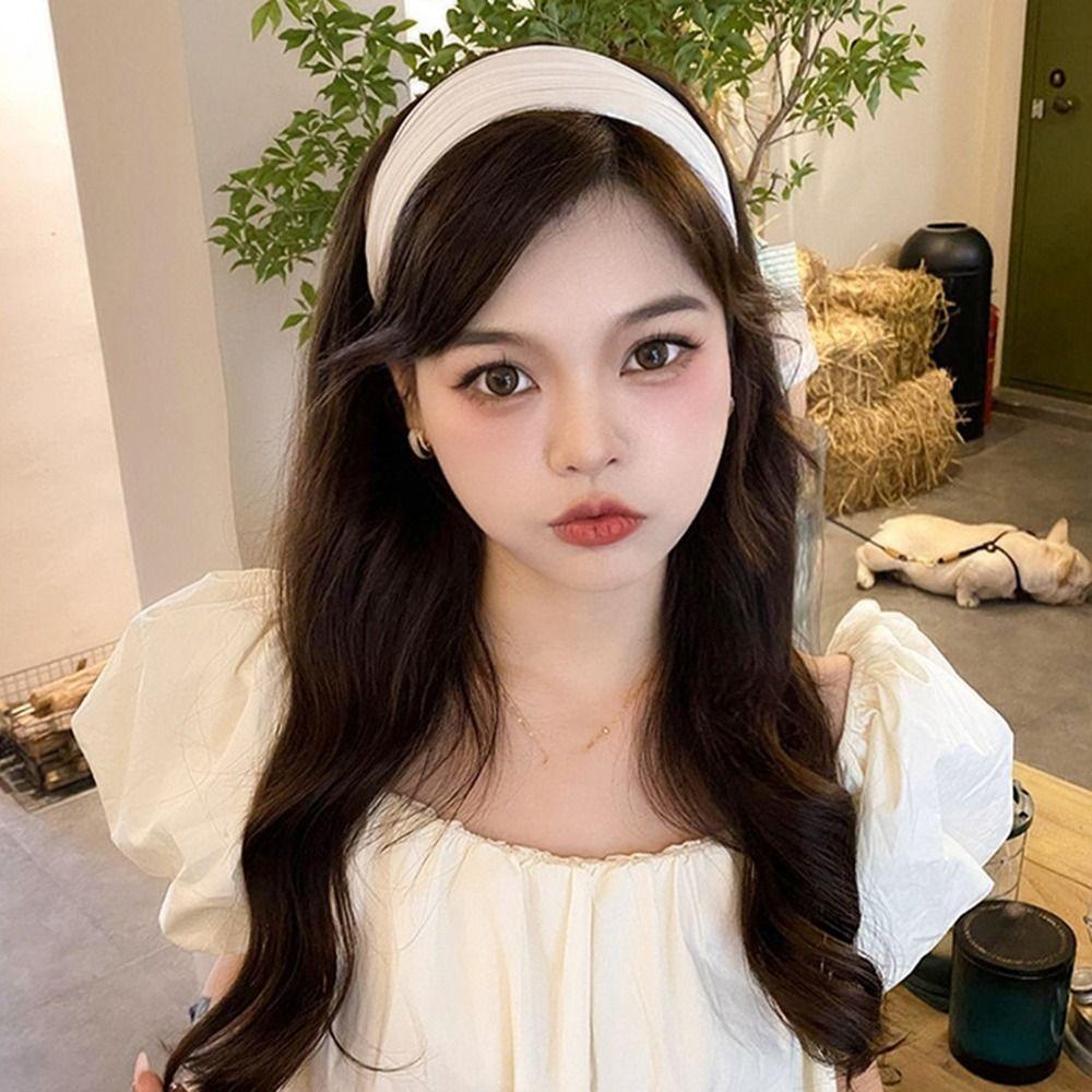 ANEMONE Băng Đô Cài Tóc Xếp Ly Đơn Giản Tinh Tế Thời Trang Cho Nữ