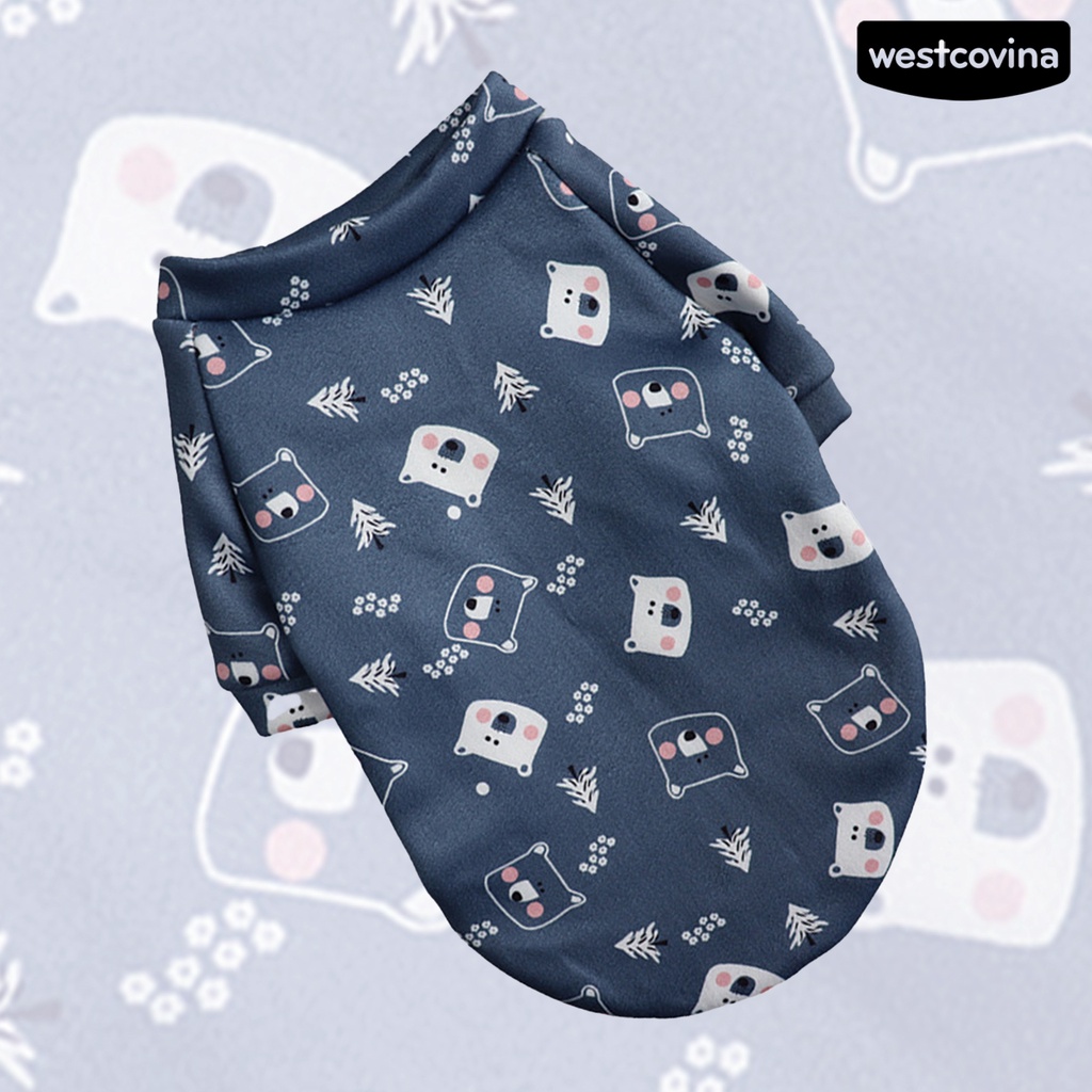 [COD]♘Trang Phục Giữ Ấm Cho Thú Cưng Họa Tiết Hoạt Hình Dễ Thương