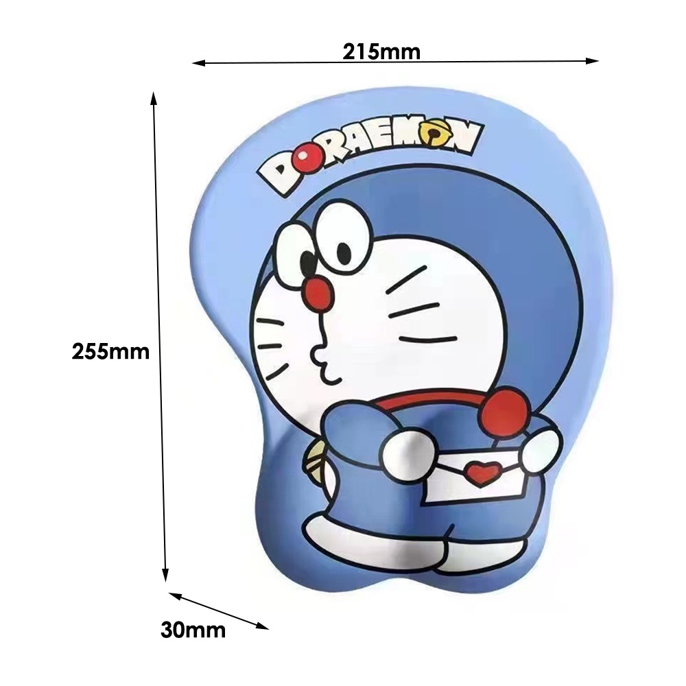 Tấm Lót Chuột Doraemon Hoạt Hình Tấm Lót Bàn Dễ Thương Có Kê Cổ Tay Tấm Lót Máy Tính Xách Tay