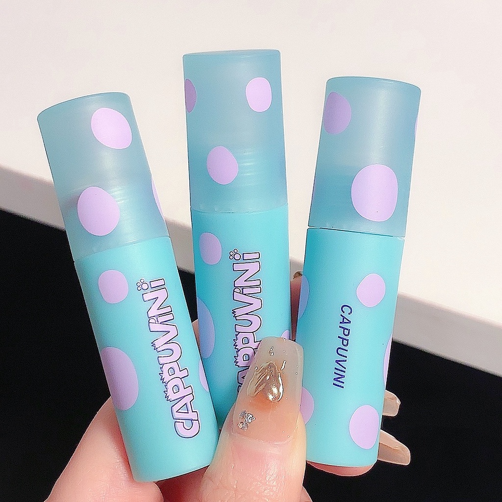 Set 3 Thỏi Son Sáp Tông Nhung Lì Chống Nước Lâu Trôi Cappuvini