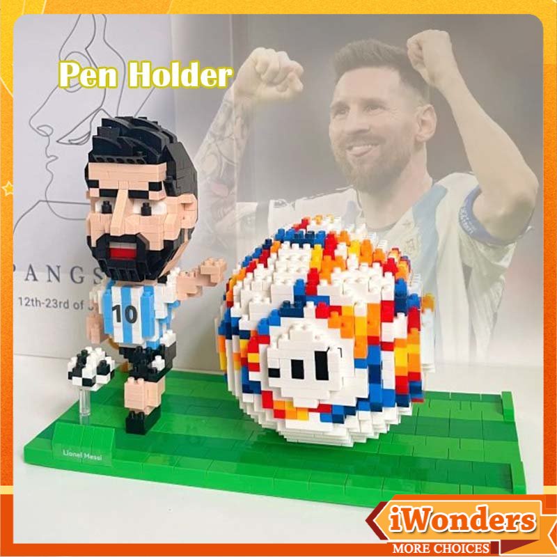 Hộp Đựng Bút Hình Khối Cầu Thủ Bóng Đá / Messi / Mbappe Bằng Nano Độc Đáo Trang Trí Nhà Cửa 2022 Kids education toys