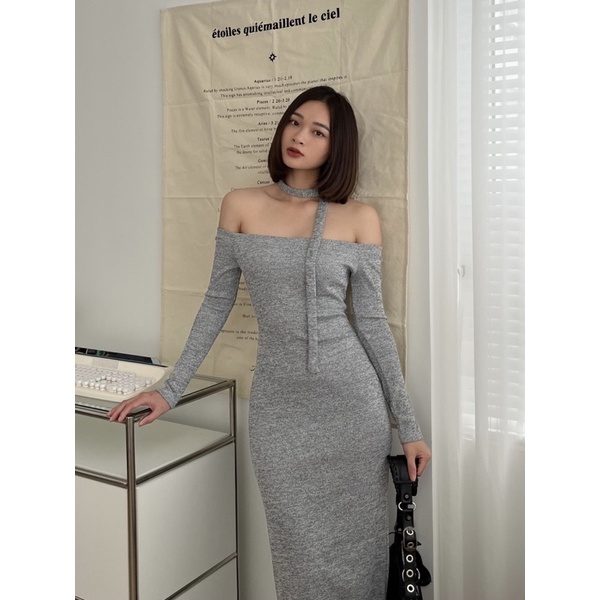 Katie Dress - Đầm thun bẹt vai dáng dài - Somalyng.studio