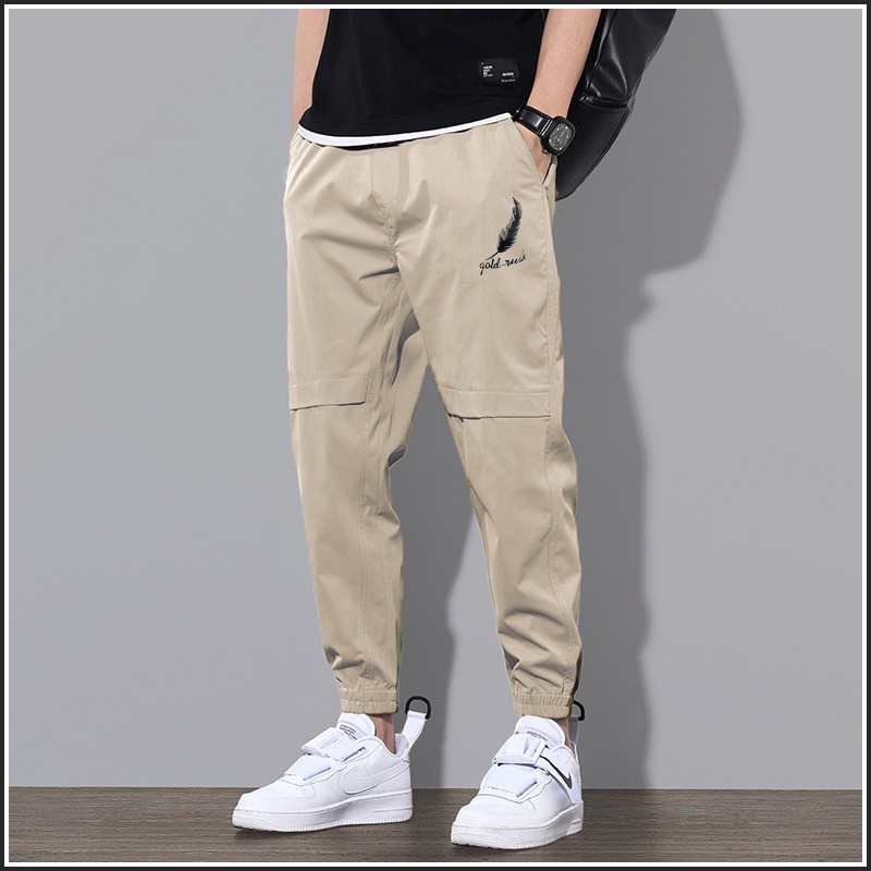 Quần Kaki Dài Ống Túm Phong Cách Thể Thao Cho Nam