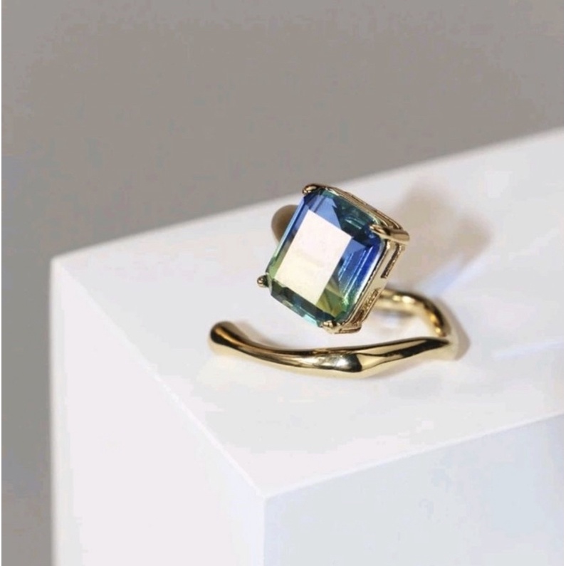 Nhẫn nữ cao cấp đá Pha Lê Sapphire luxury