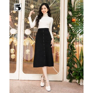Áo len nữ cổ lọ cao chất mịn dáng ôm trơn màu cơ bản Twentyfive 4345