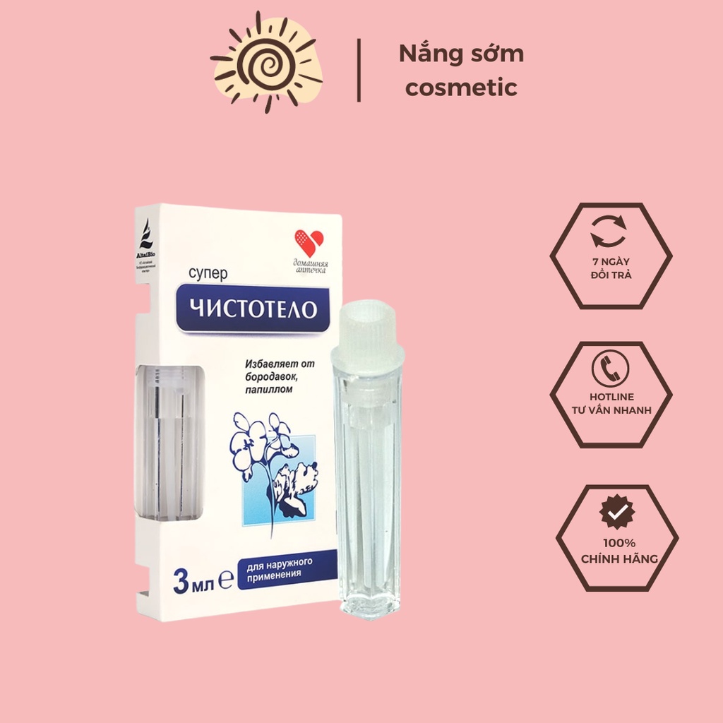 Gel tẩy nốt ruồi, mụn cóc, mụn thịt, tàn nhang, sẹo lồi Develinil chính hãng của Nga mới