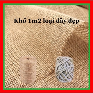 Vải bố, vải đay trang trí khổ 1m2, decor, phông nền chụp hình hand made, dây thừng trang trí