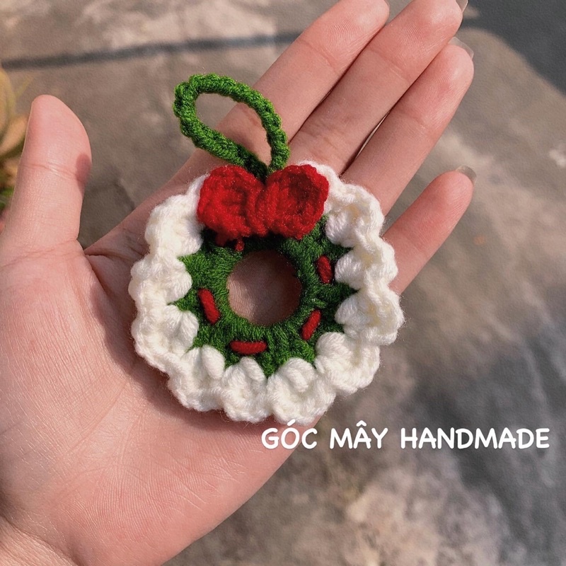Vòng nguyệt quế len mini siêu đáng yêu - Đồ Handmade