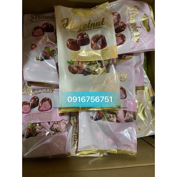 Socola Alessio 250g nhân kem dâu nhập khẩu malaysia