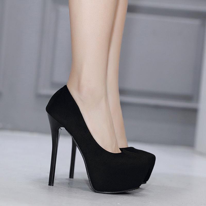 Giày Cao Gót 14cm 2021 Mũi Tròn Chống Thấm Nước Quyến Rũ