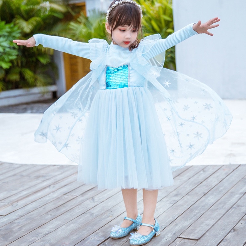 Váy, đầm elsa cho bé gái