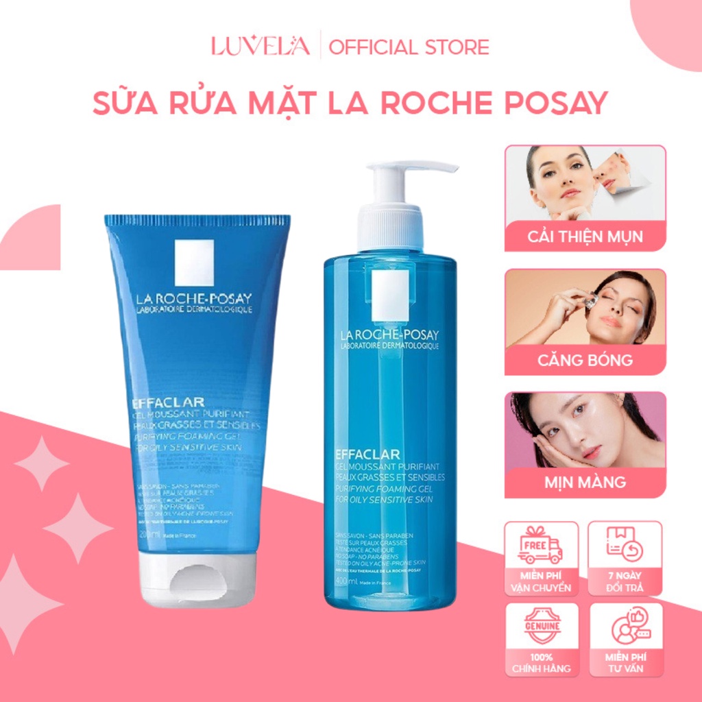 Sữa Rửa Mặt La Roche Posay Dạng Gel Làm Sạch Sâu Dành Cho Da Dầu Mụn Và Da Nhạy Cảm 400ml RM01