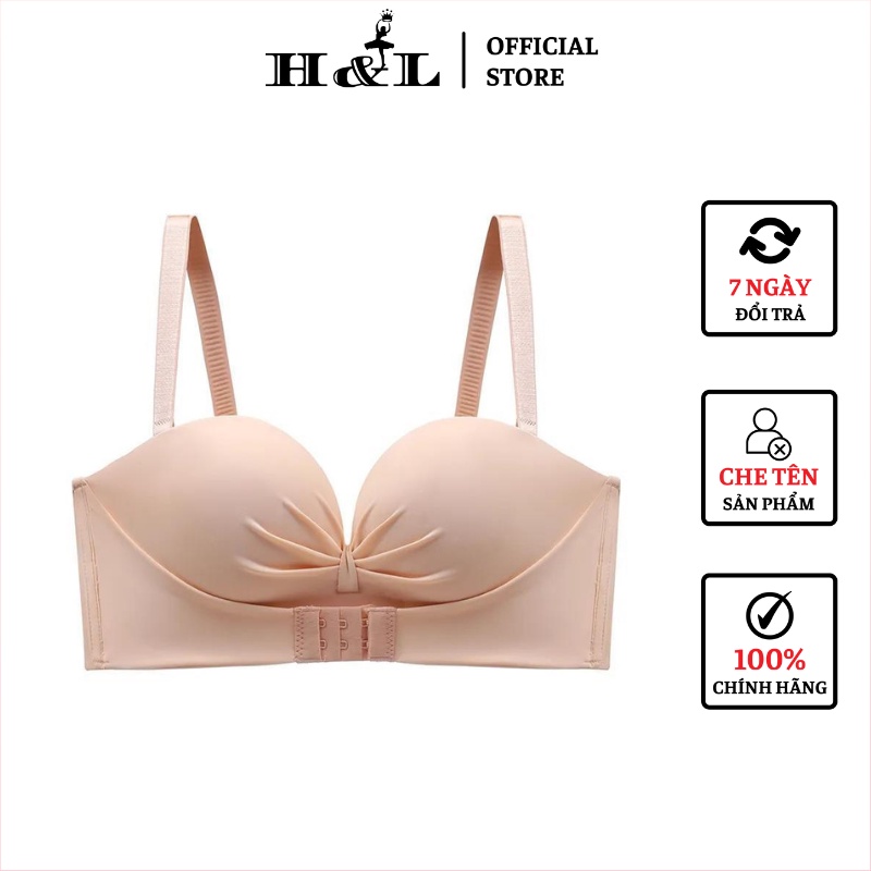 Áo ngực không dây su trơn mút bàn tay, thoáng mát, nâng ngực chống tụt quyến rũ HLBOUTIQUE A585