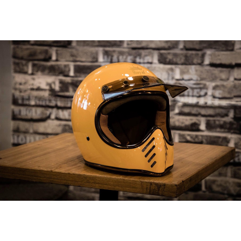 Mũ Bảo Hiểm Fullface Classic Royal H1 Chính Hãng, bảo hành 24 tháng
