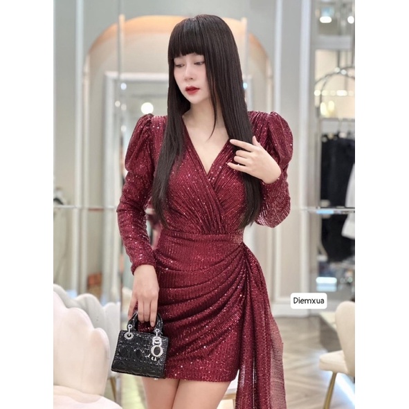 Đầm dự tiệc body kim sa bling váy nữ đi chơi
