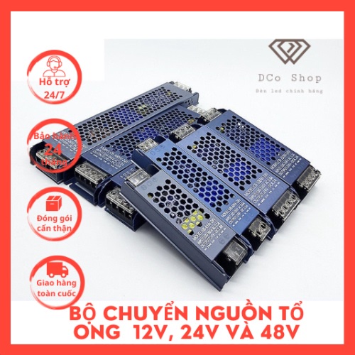 Bộ đổi nguồn tổ ong 220v sang 12v, 24v và 48v đổi nguồn từ 200-240 về 12v Công suất 60W - 200W. Thép đen chất lượng cao