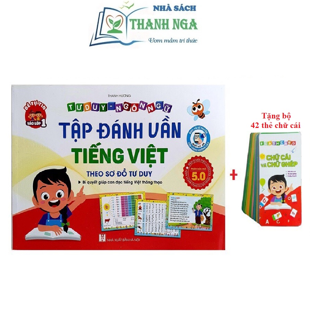 Sách - Tập đánh vần Tiếng Việt kèm thẻ học chữ cái và chữ ghép - Bí quyết giúp con đọc tiếng Việt thông thạo 4-6 tuổi